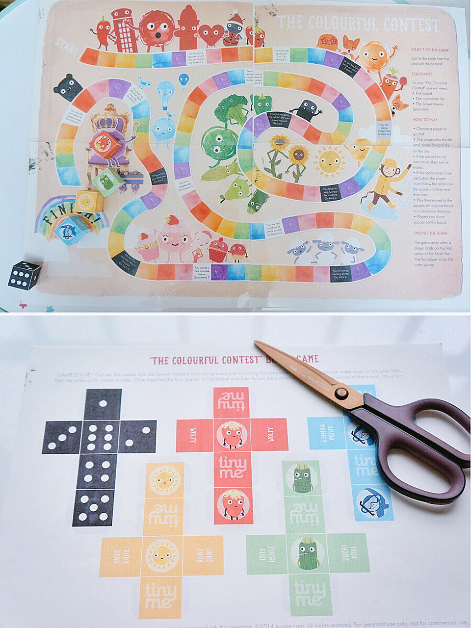 自制桌游 | 色彩飞行棋,适合3岁小朋友 ■ 这款来自tinyme的飞行棋是