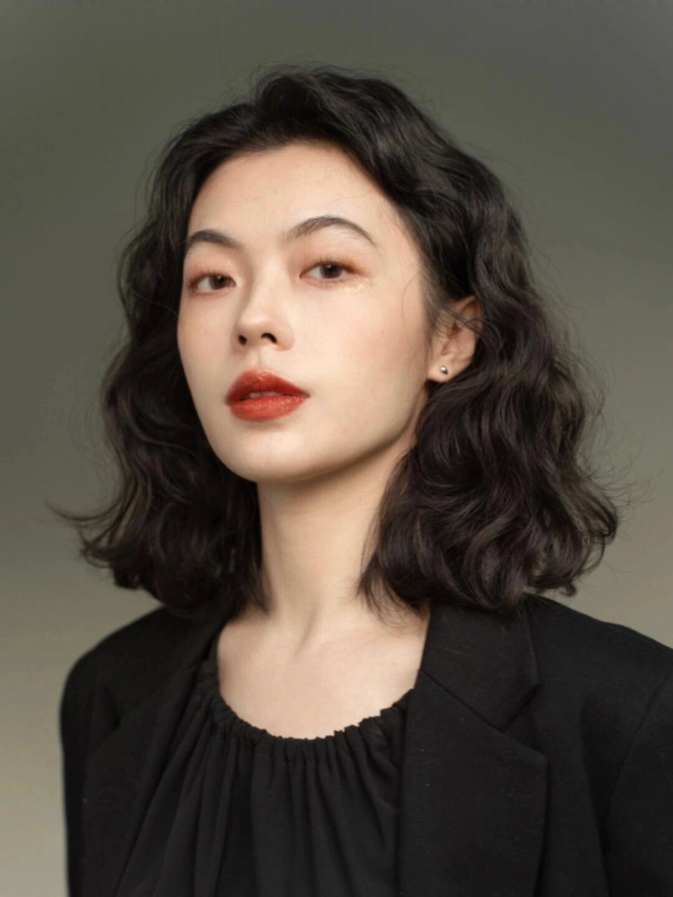 齐肩发女生就该这样烫才好看93 非常好过渡 |||底区平卷,枕骨区向后