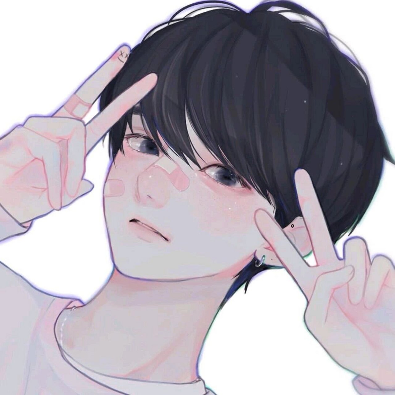 酷帅简约动漫手绘男头 画师:uvumint