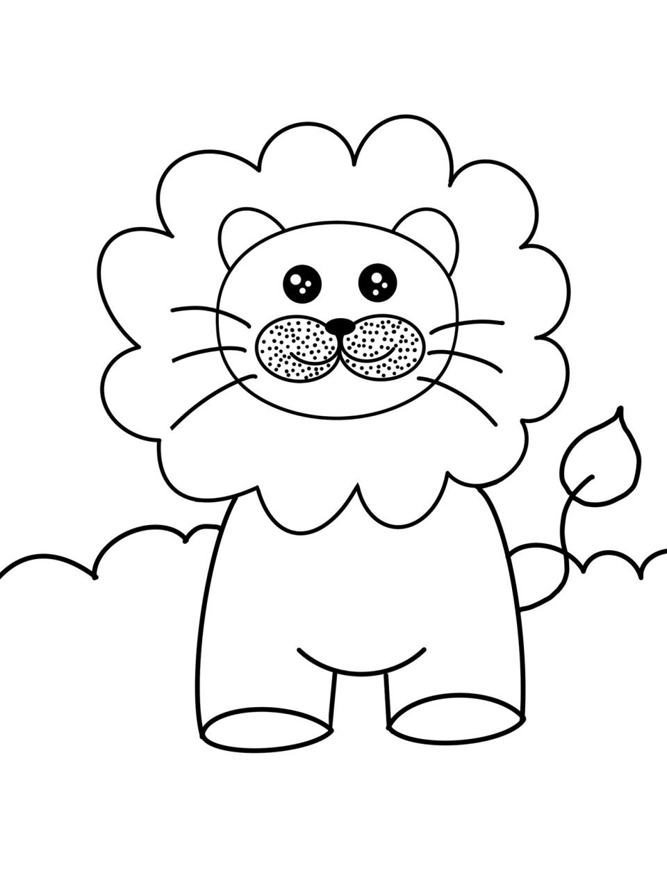 可爱的小狮子0315 创意画 儿童画 