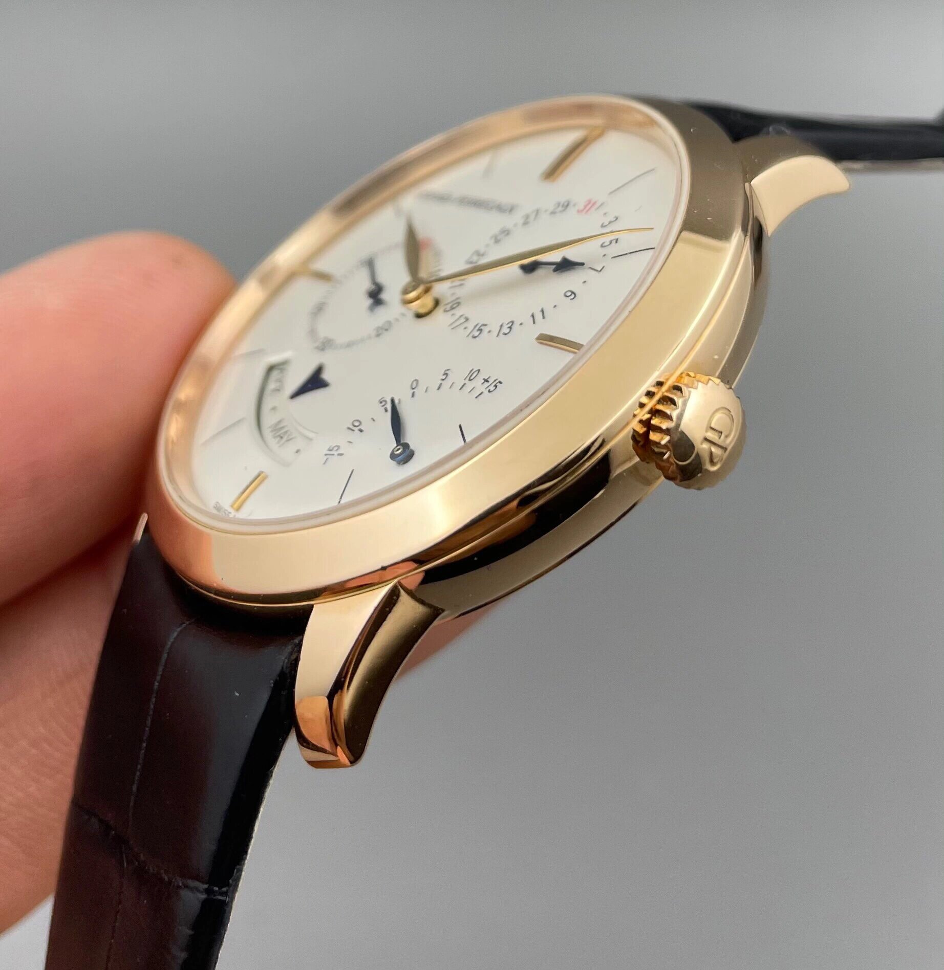 gp芝柏1966系列49538男士手表 芝柏1966系列:49538,40mm表径18k玫瑰金