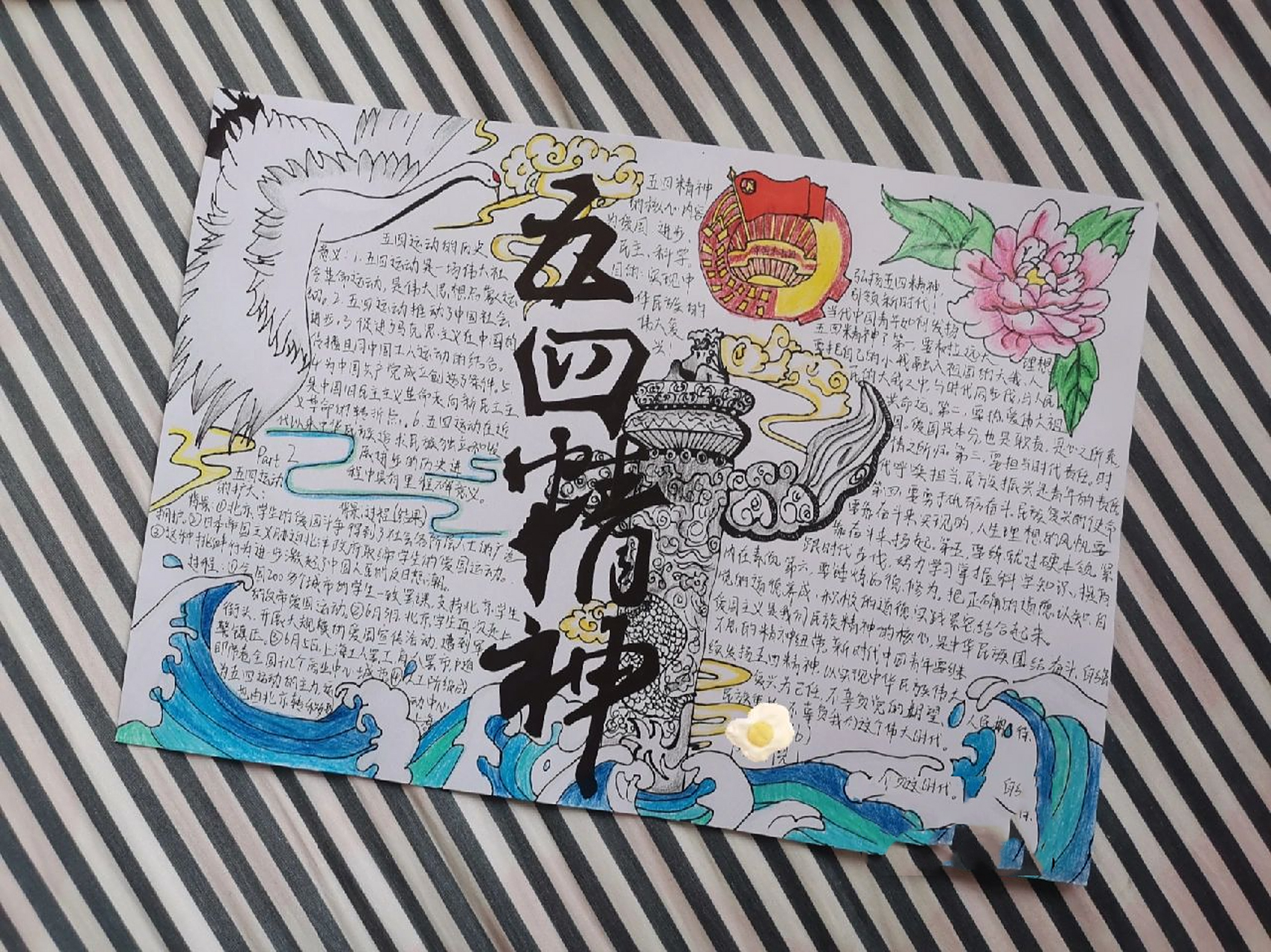 五四精神手抄报