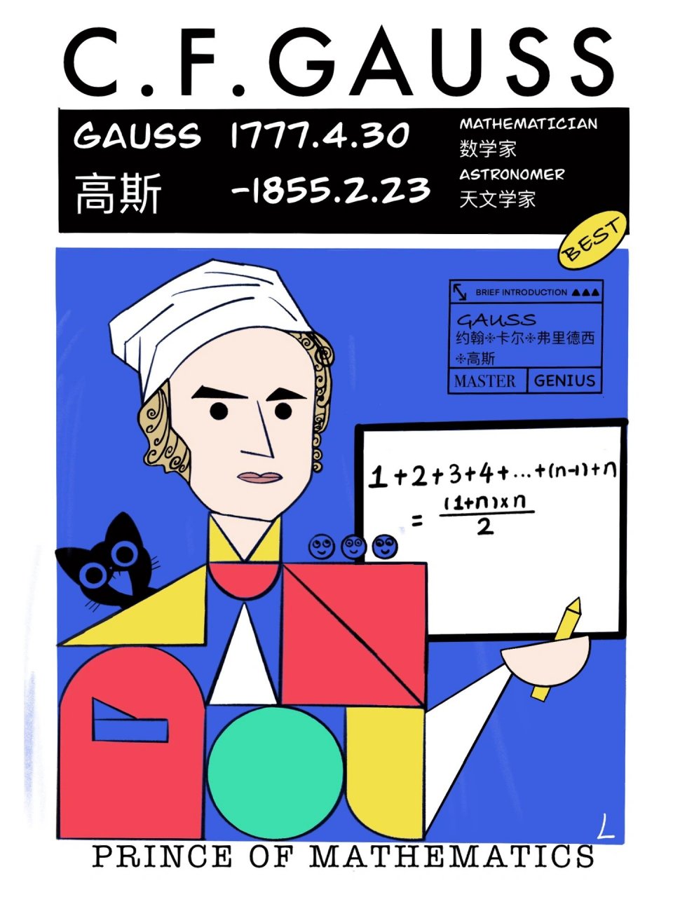 数学家海报2  几何数学家海报高斯