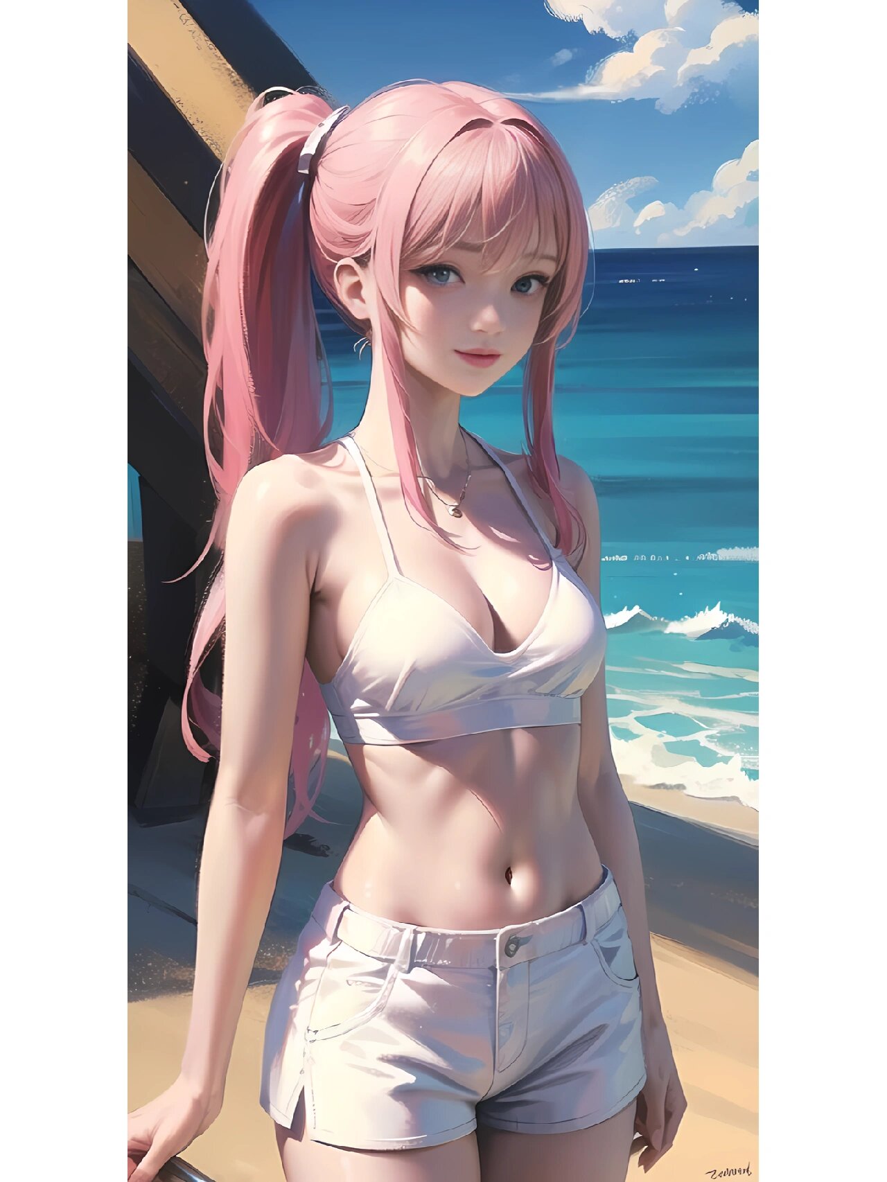 海边的马尾女孩,三次元人物高清壁纸分享