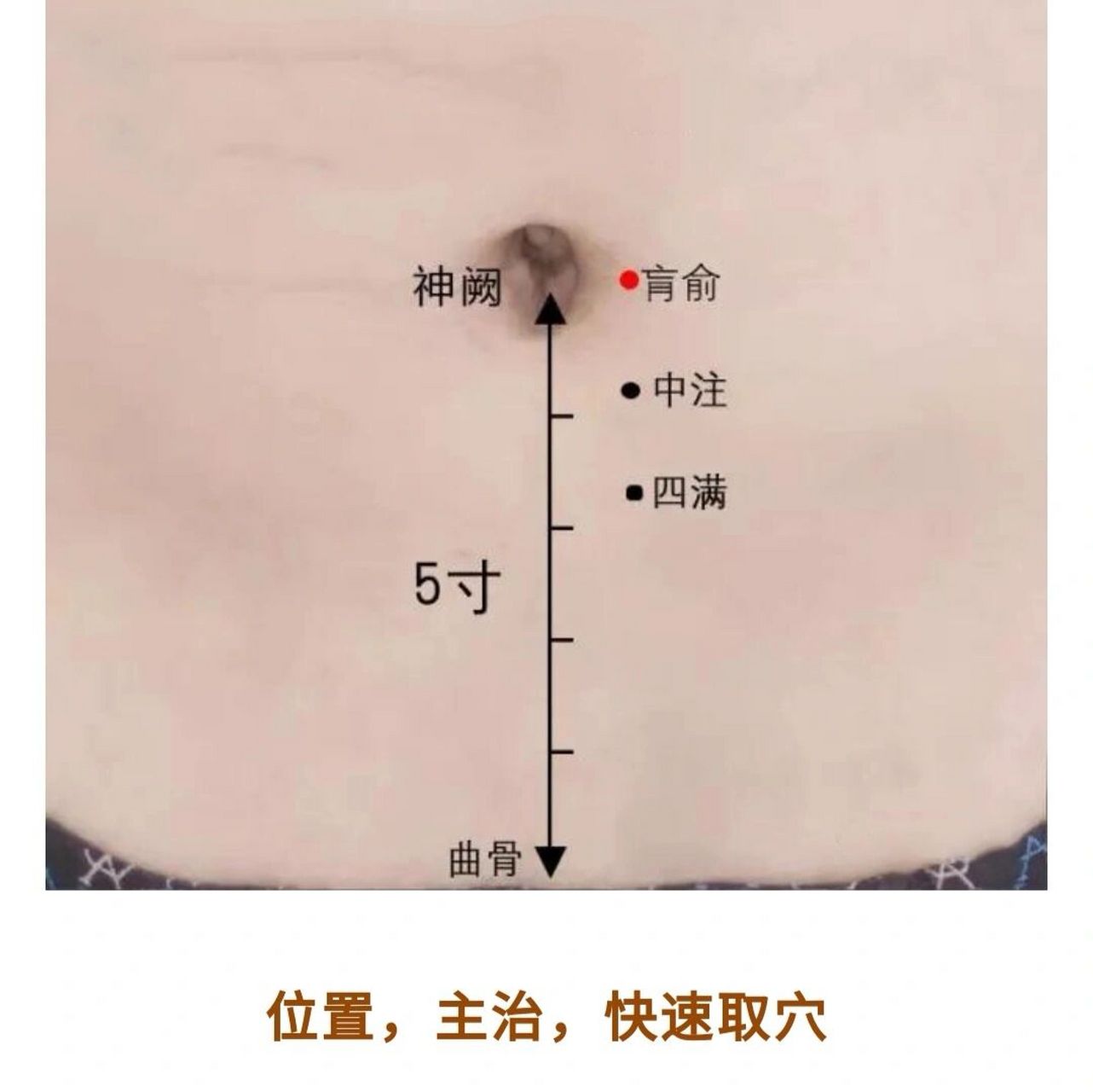 【每日一穴】肓俞穴,主治:腹痛 腹胀 呕吐 【每日