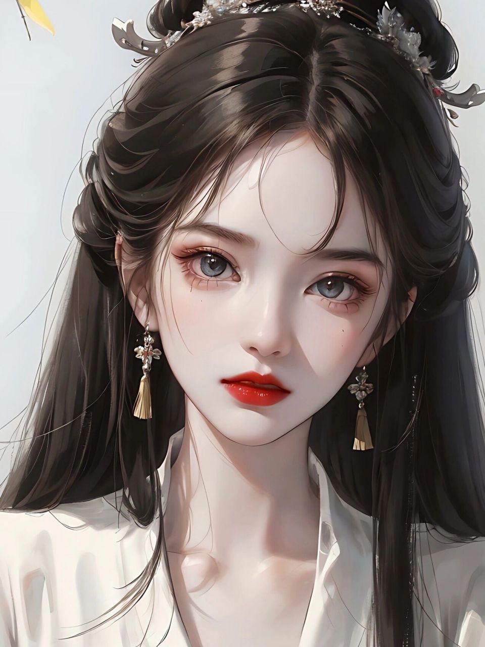 姣眉淡描秋波媚,流丽容颜艳绝伦|女生头像