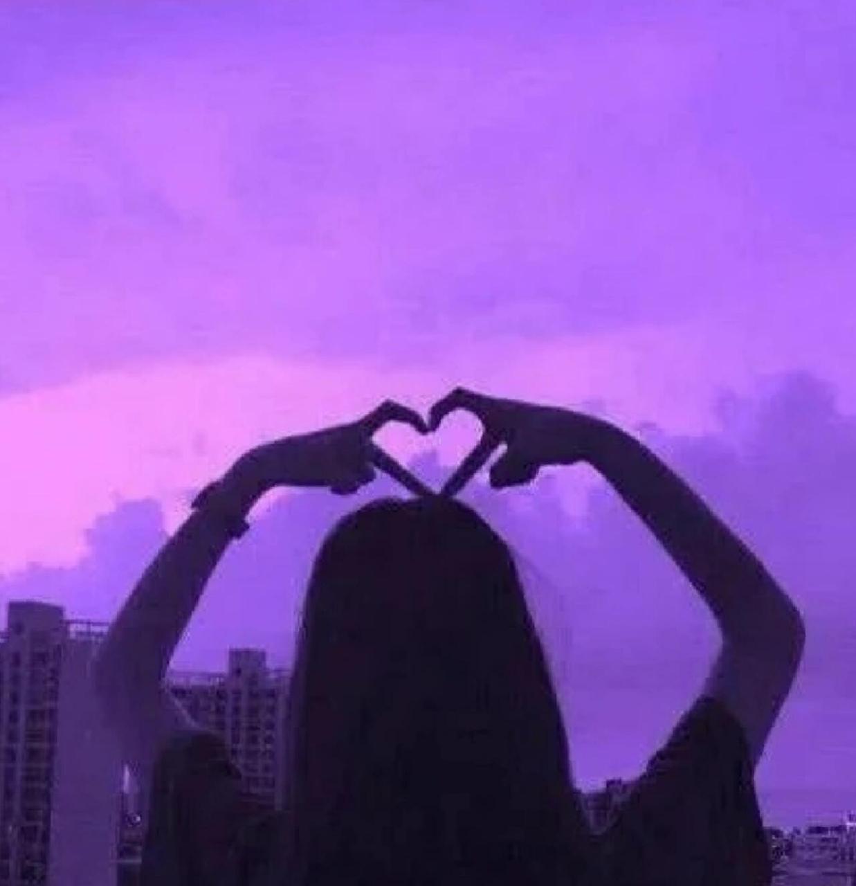 紫色系真人头像