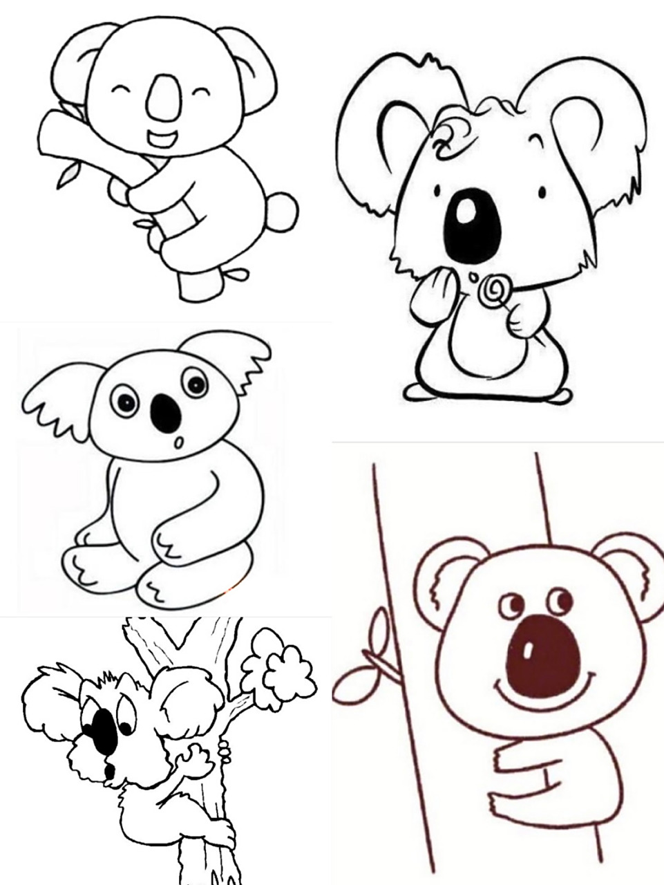 【简笔画】考拉 美术 儿童画,简笔画素材,创意美术 #简笔画