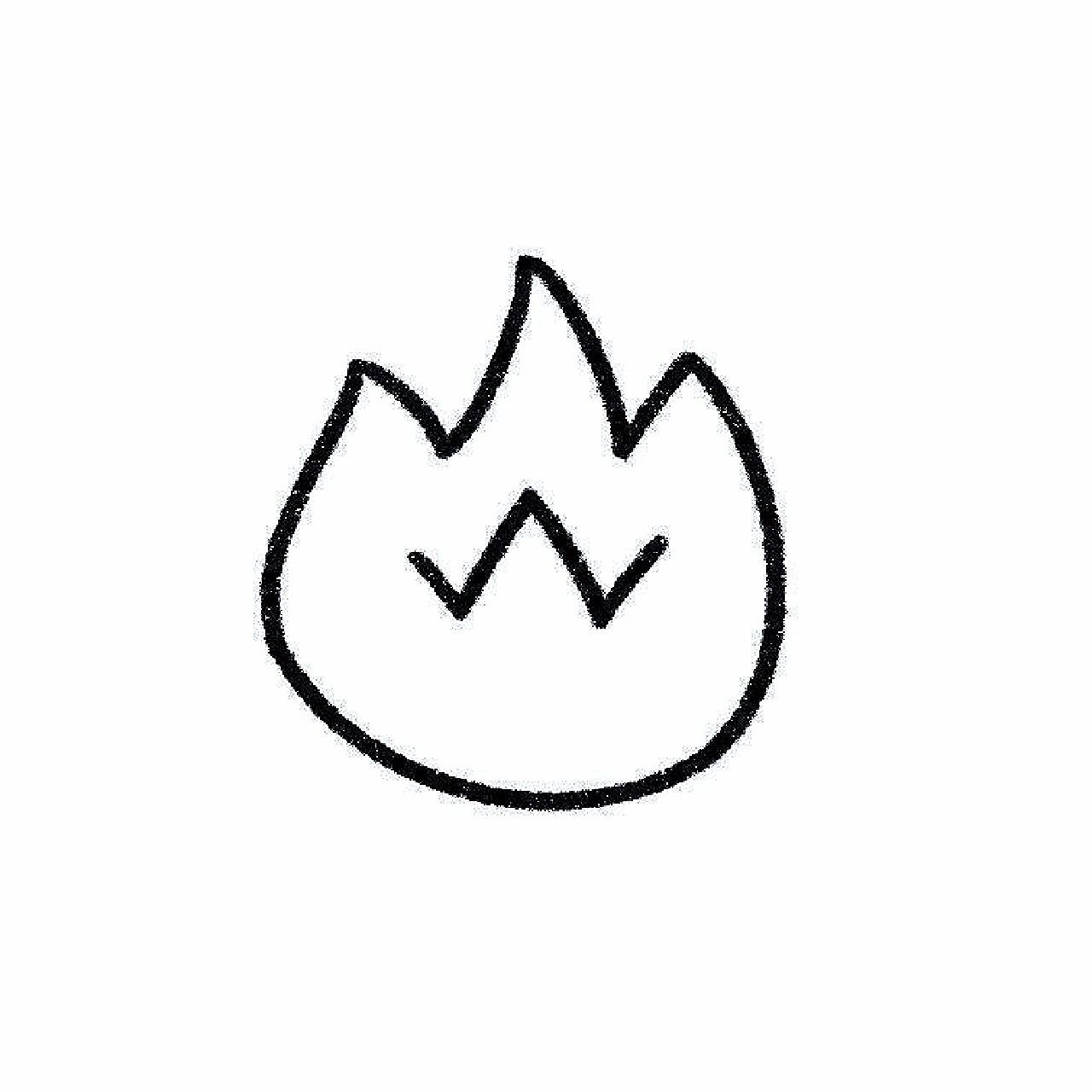 零基础简笔画教程|柴火火苗 一切都是成长,包括热泪盈眶.