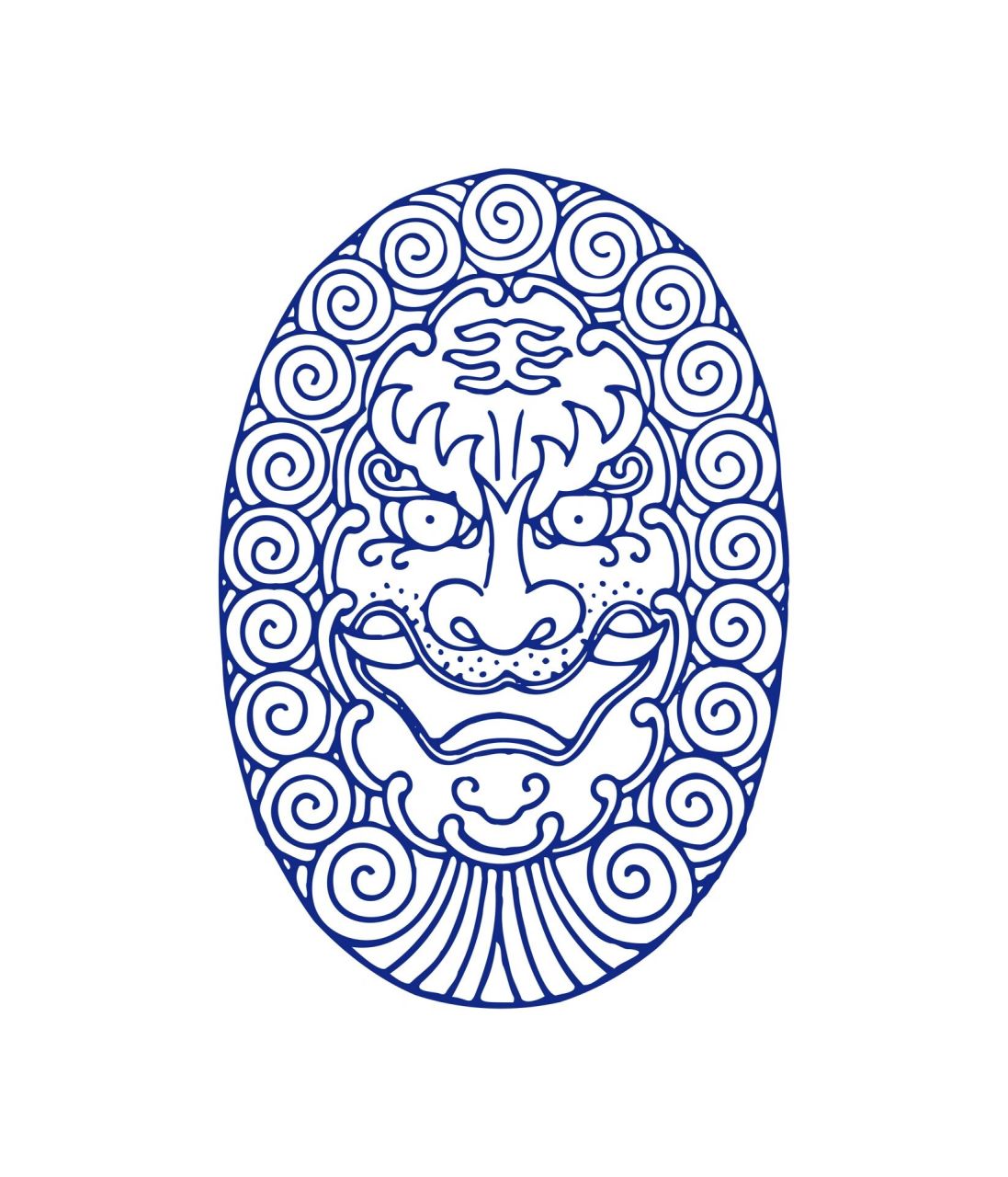 传统图案纹样-盾纹饰(一) 盾的表面涂漆,并绘有龙虎,神怪,鸟兽花纹.