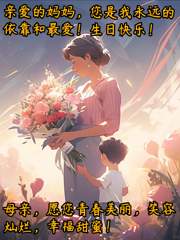 祝母亲生日最暖心短句 妈妈生日快乐!