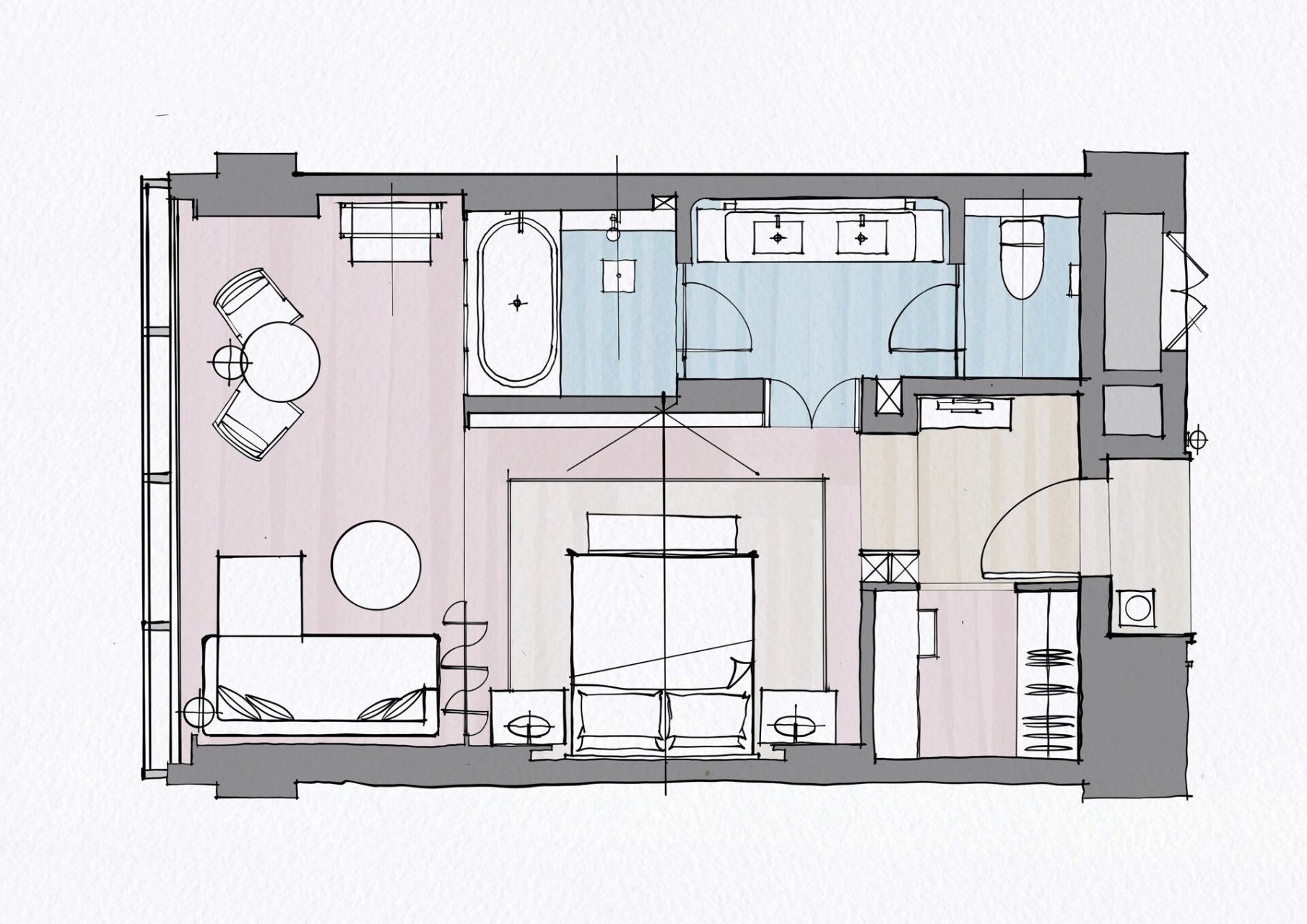 酒店客房平面(71)—上海丽思卡尔顿 scda上海丽思卡尔顿酒店客房平面