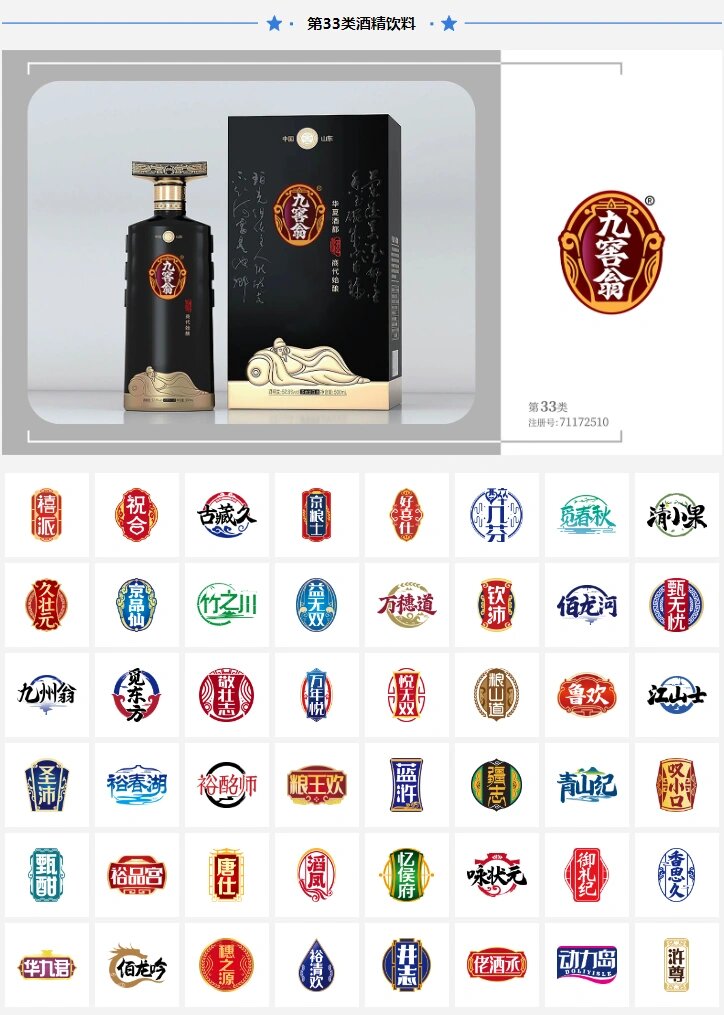 白酒的商标图片大全，白酒的商标