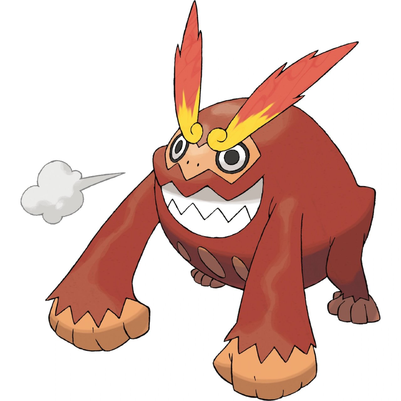 宝可梦图鉴0555:达摩狒狒 0555:达摩狒狒 属性:火