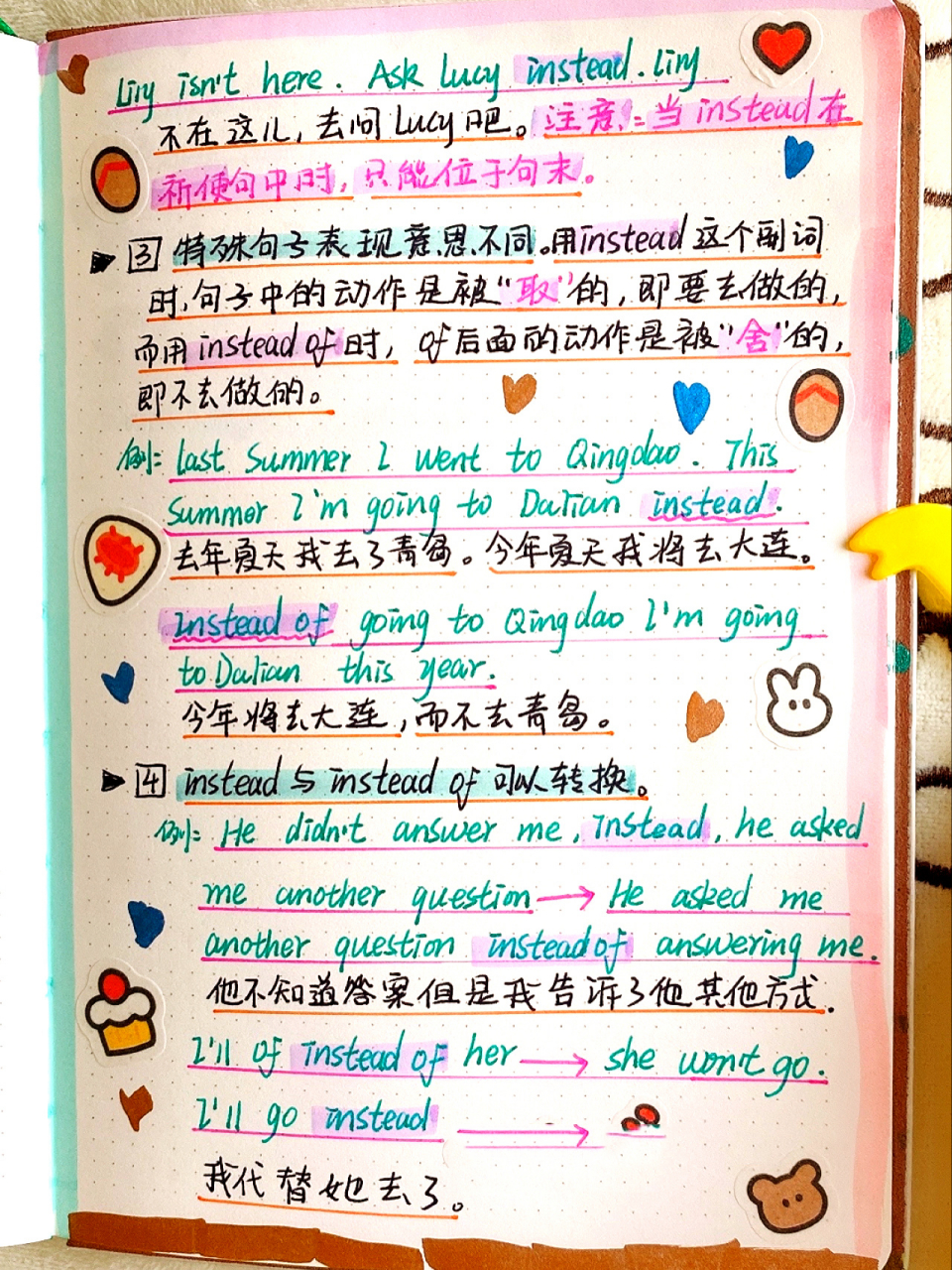 7415instead和instead of的用法区别 instead意为"代替""替代"作