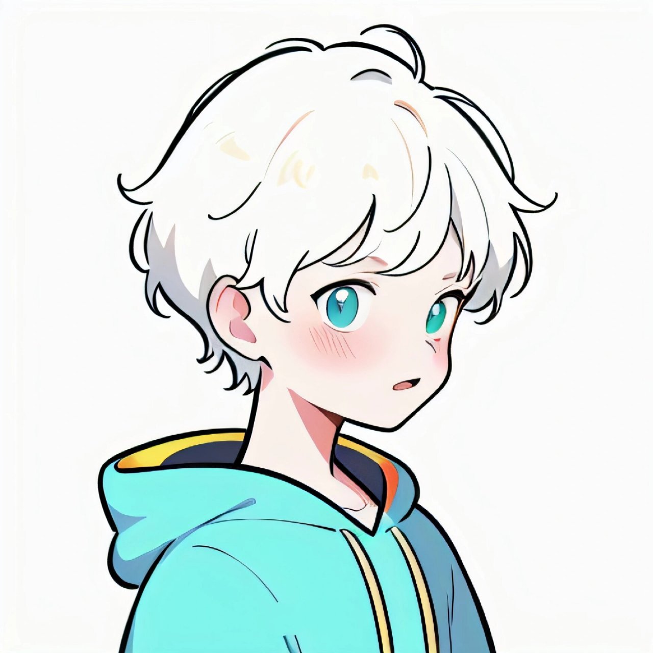 天青色等烟雨|极简男生头像 青色系男生头像