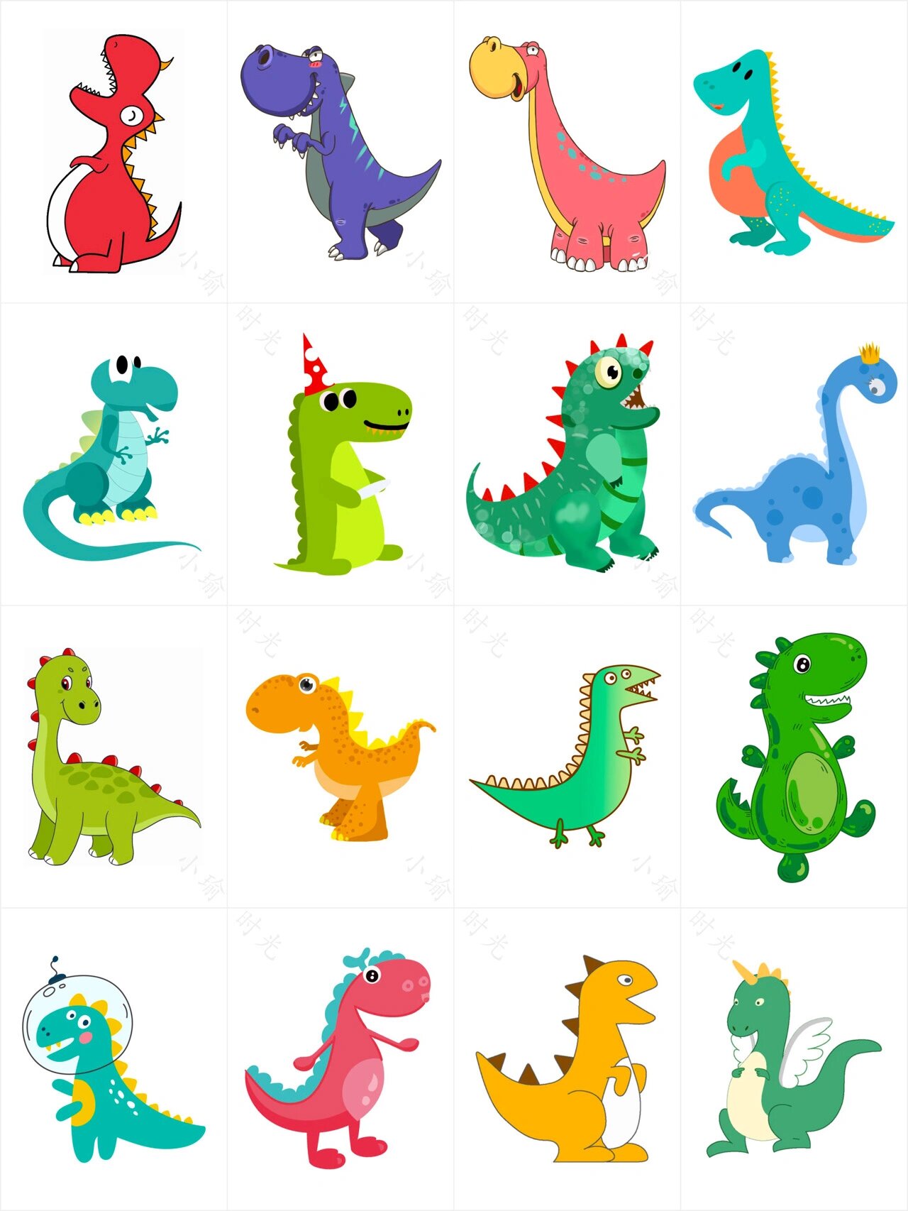 动漫恐龙,大合集.可用于手绘纸杯.@细节决定的动态