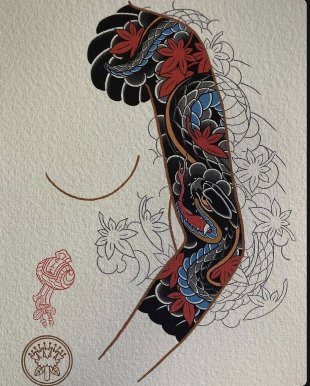 花臂 25 张 花臂手稿分享 花臂 25 张