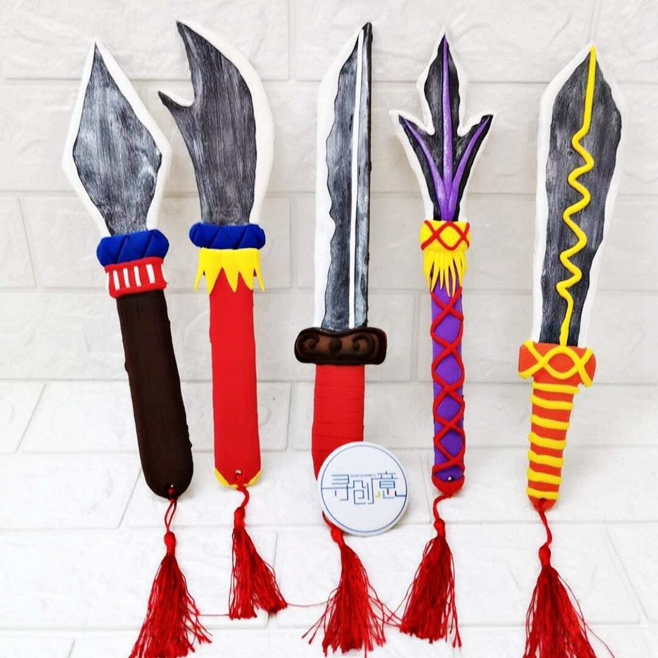 古代冷兵器手工(含流苏) 古代冷兵器手工(含流苏) 超轻粘土制作