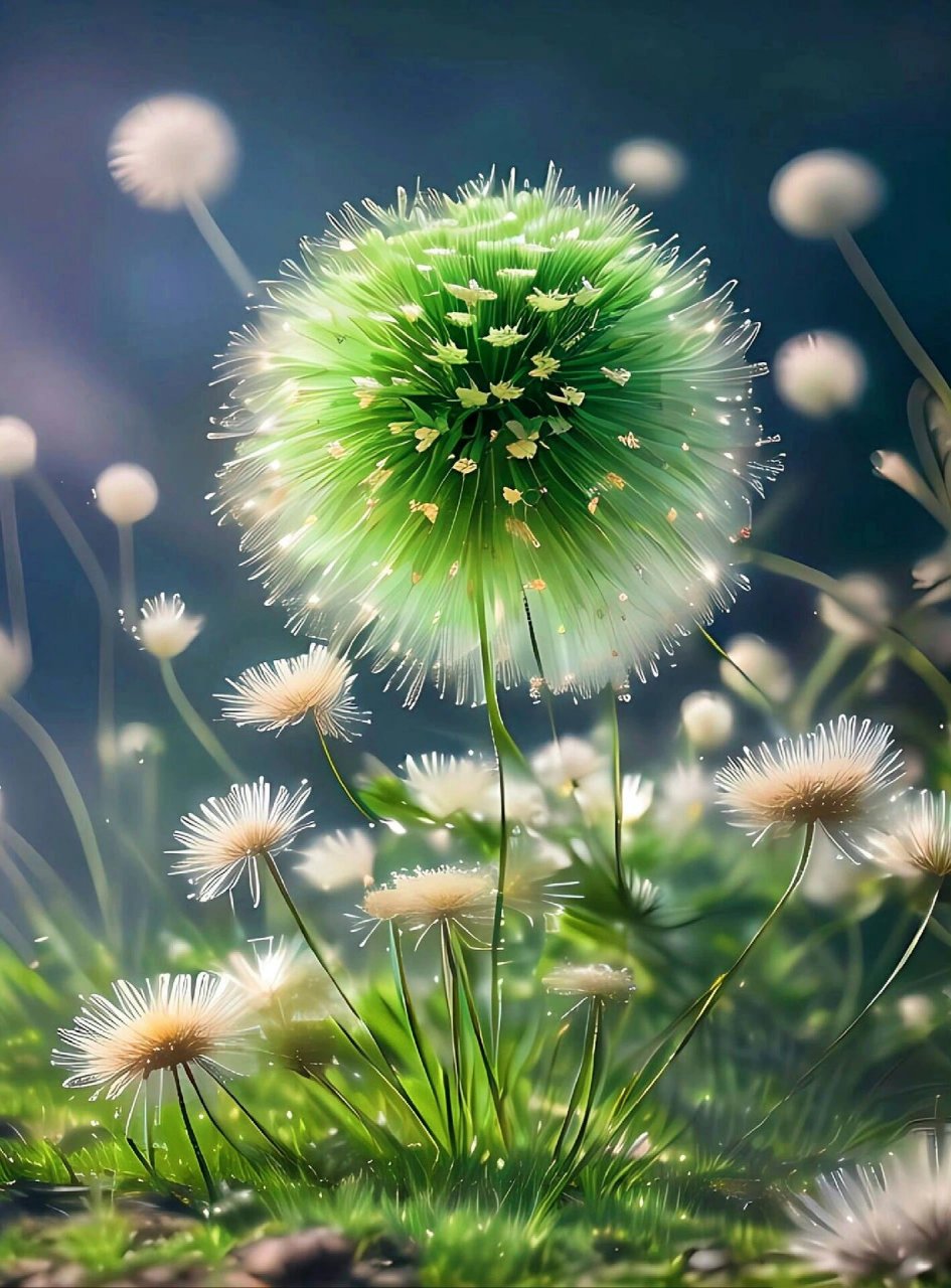 高清蒲公英手机壁纸,蒲公英的约定 " 身轻如絮立芳丛,心向高远寄春风