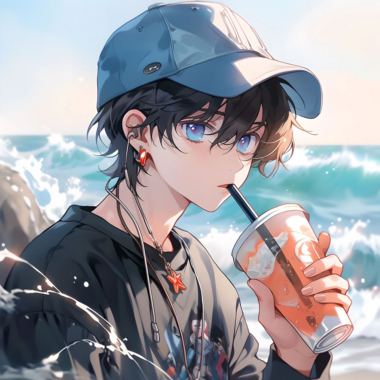 夏至,喝杯奶茶刚刚好! ▏情侣头像