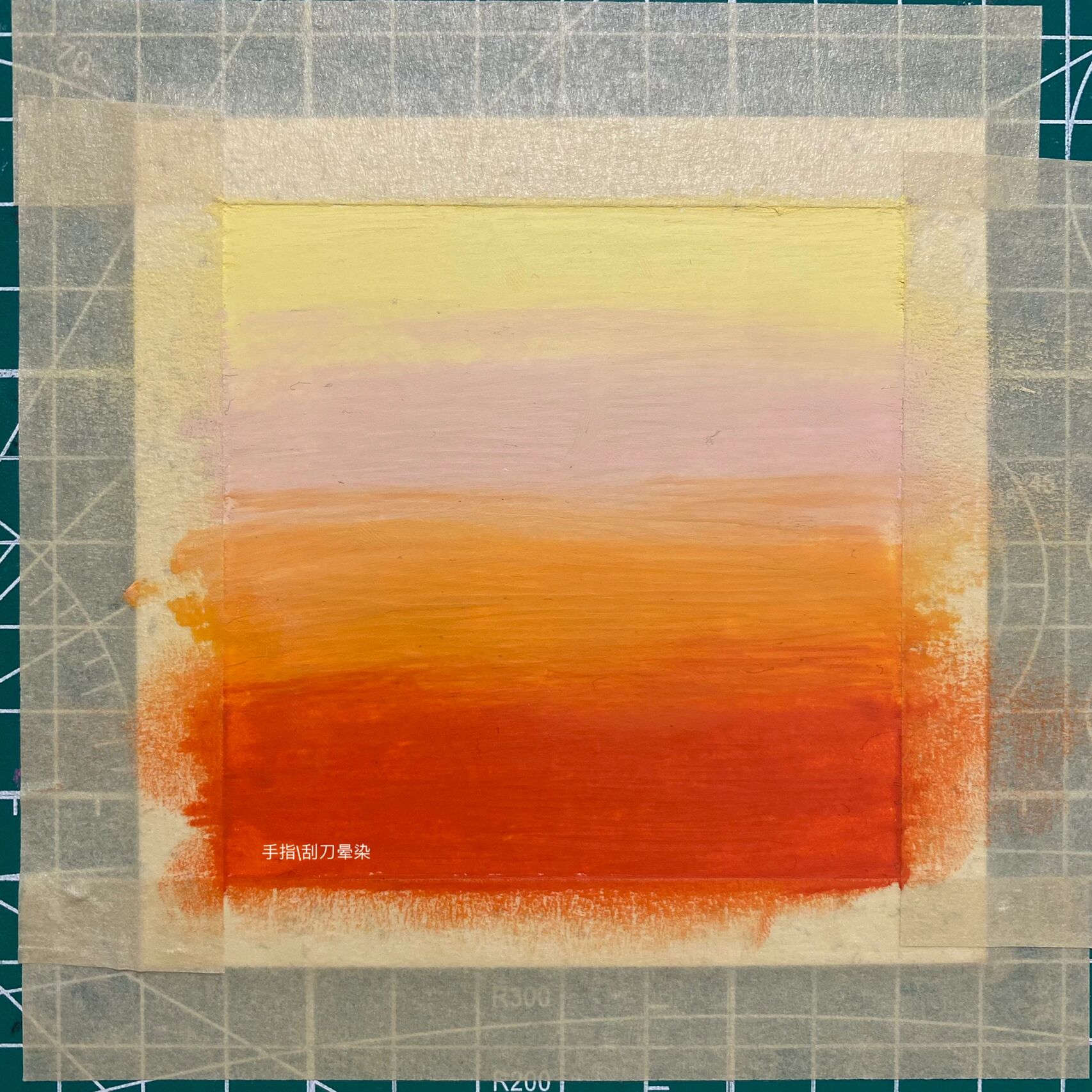 油画棒- 92夕阳小画(附步骤 色号