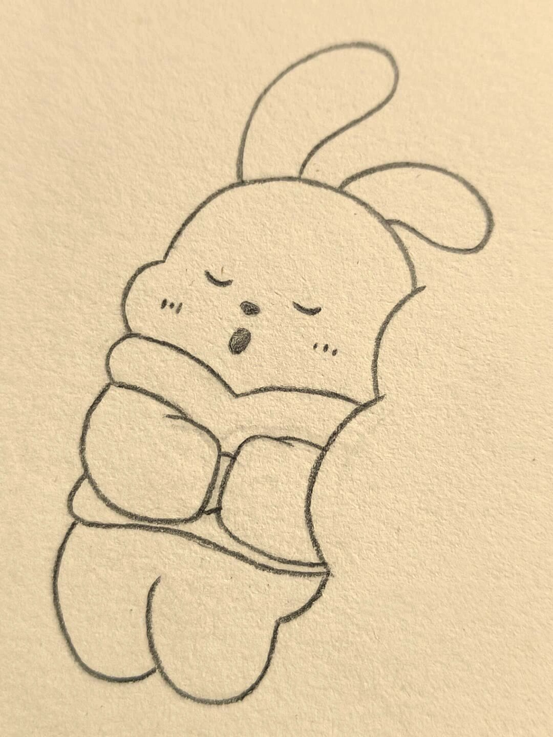 可爱睡觉小兔子来喽