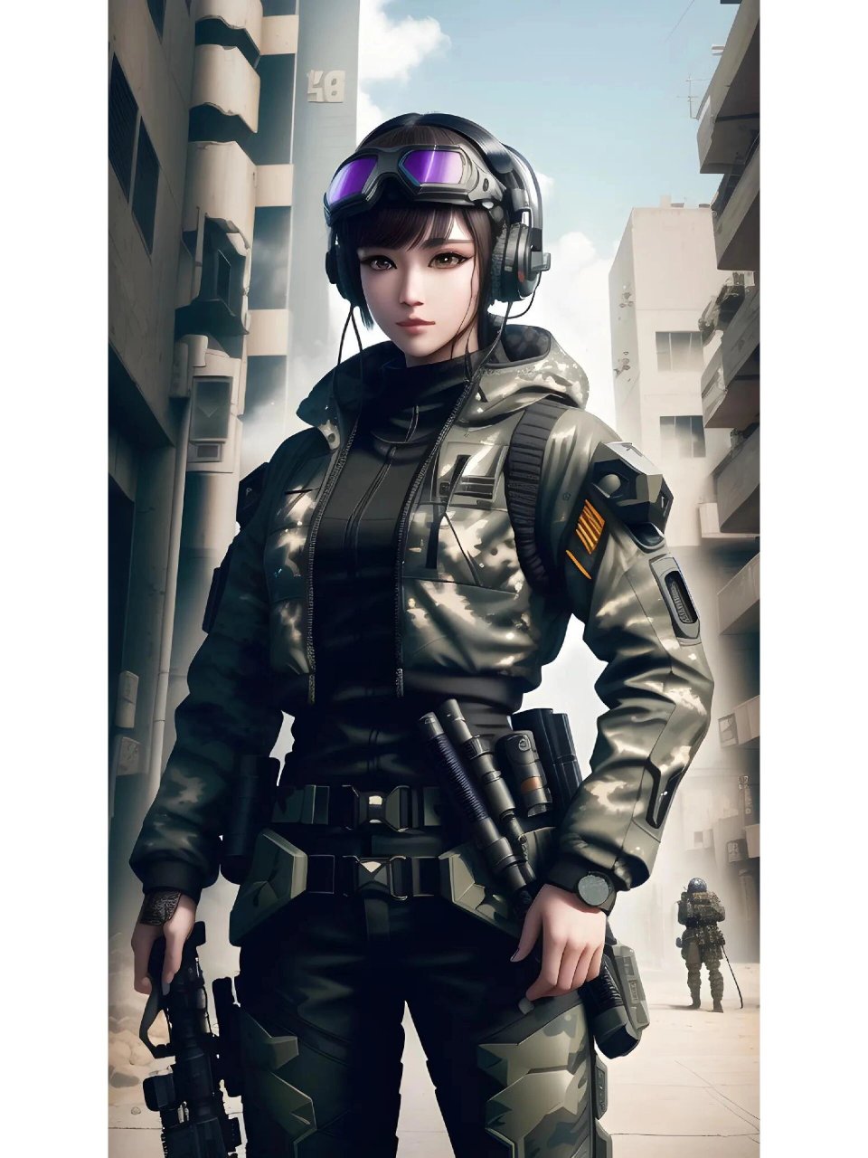 ai绘画:未来特种兵(赛娜)