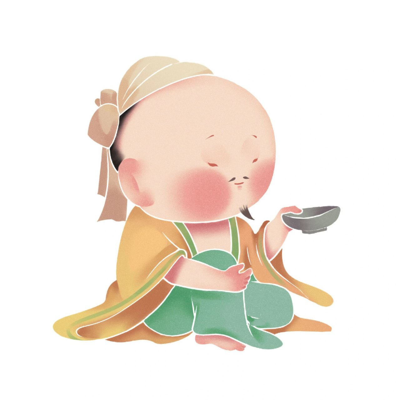 板绘丨q版丨竹林七贤 今日份滴小人儿——山涛 原创07商用