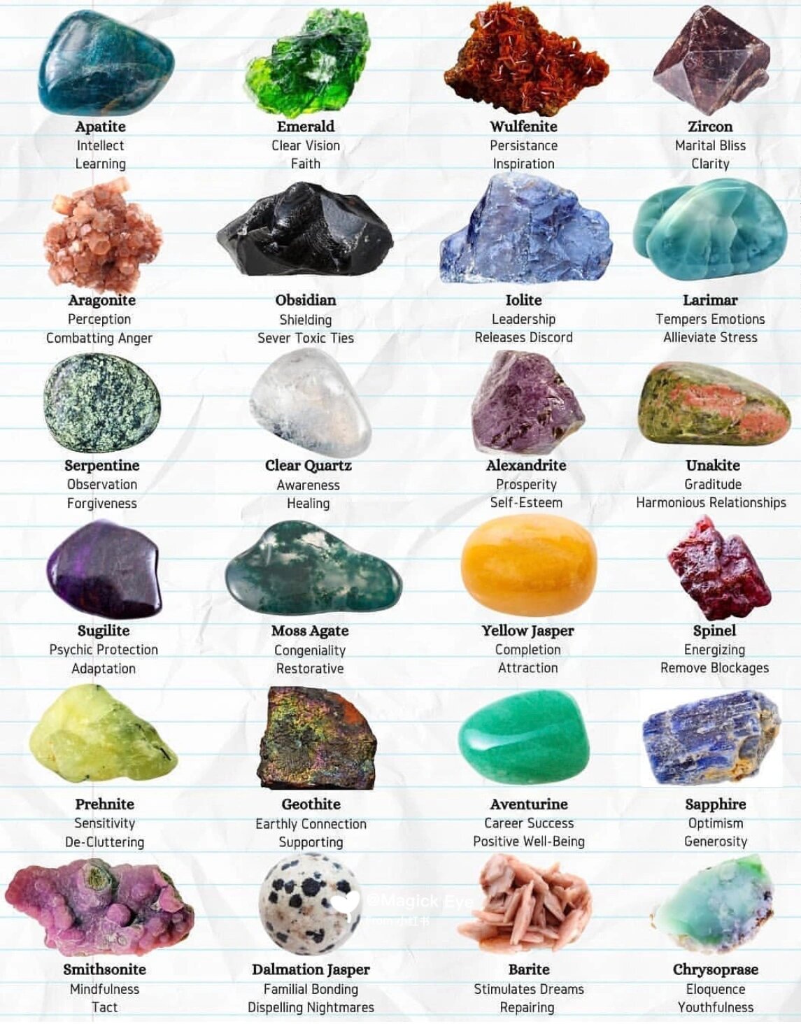 各种能量水晶矿石功效寓意大全