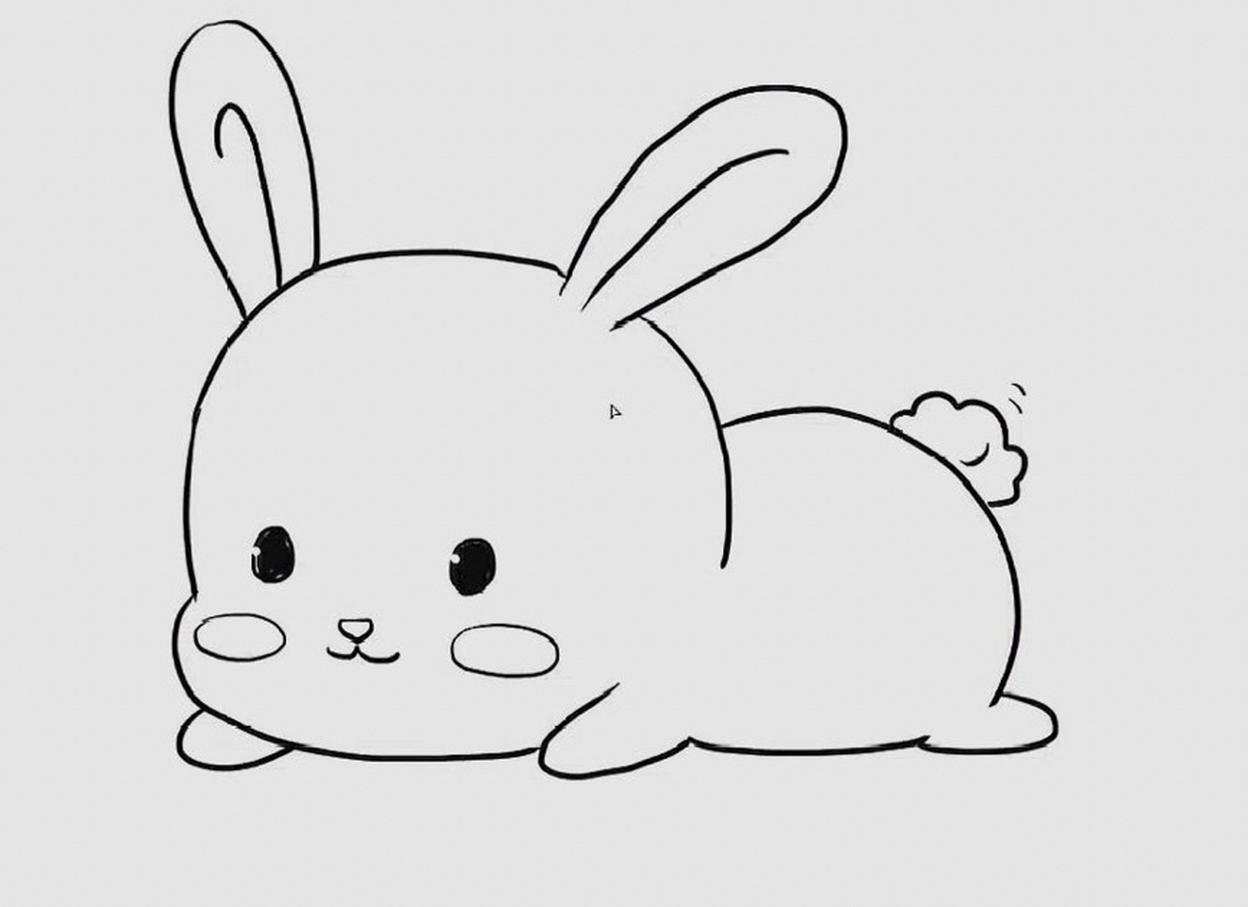 小兔子简笔画 美术,简笔画,儿童创意美术,可爱的小兔子 
