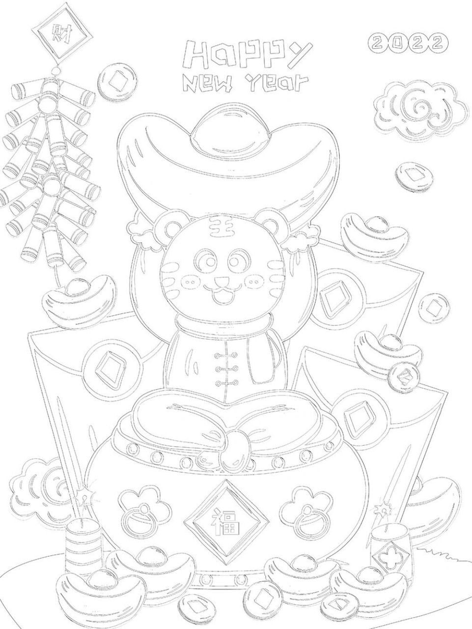 虎年插画 | 新年插画海报  手绘插画海报第二波,把我之前的小老虎91