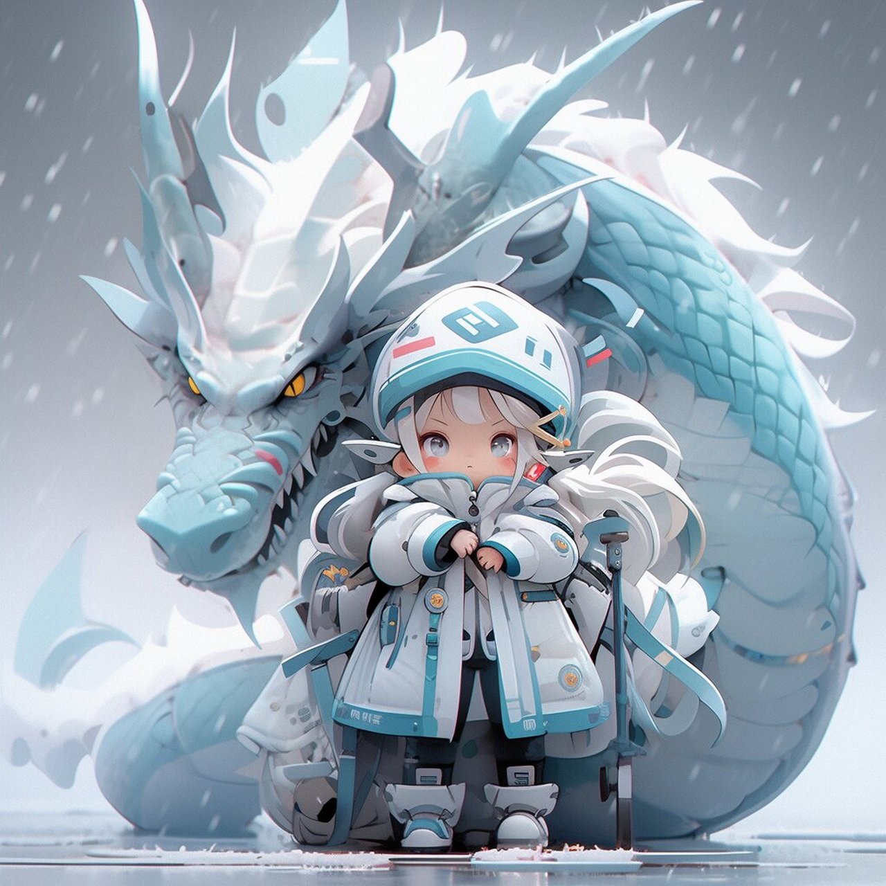 机甲龙 生肖龙 q版