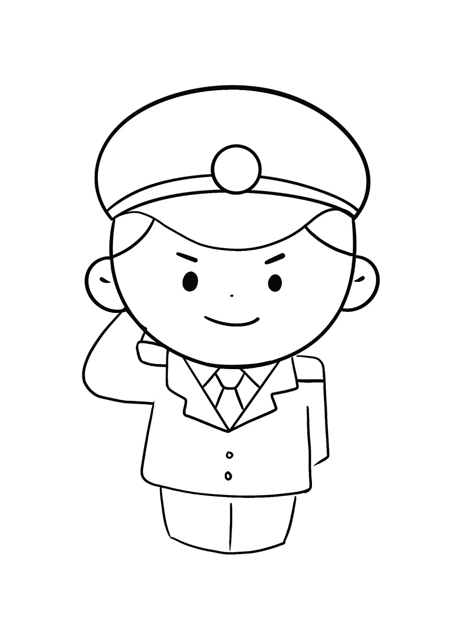 简笔画教程分享 警察叔叔