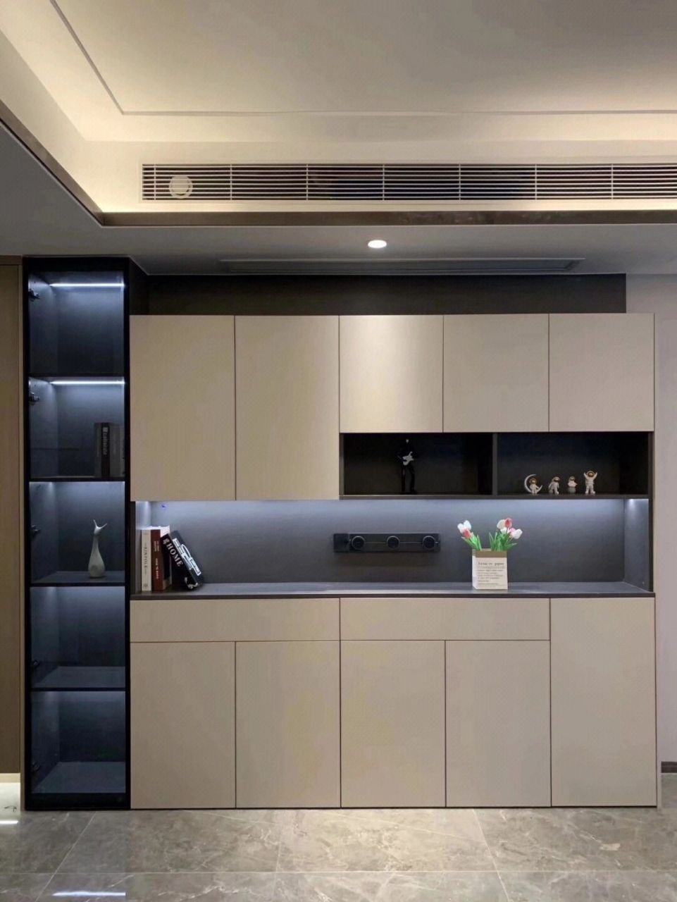 餐边柜实拍图,看你家适合哪一款 鞋柜餐边柜柜冰箱一体柜效果图, 很多