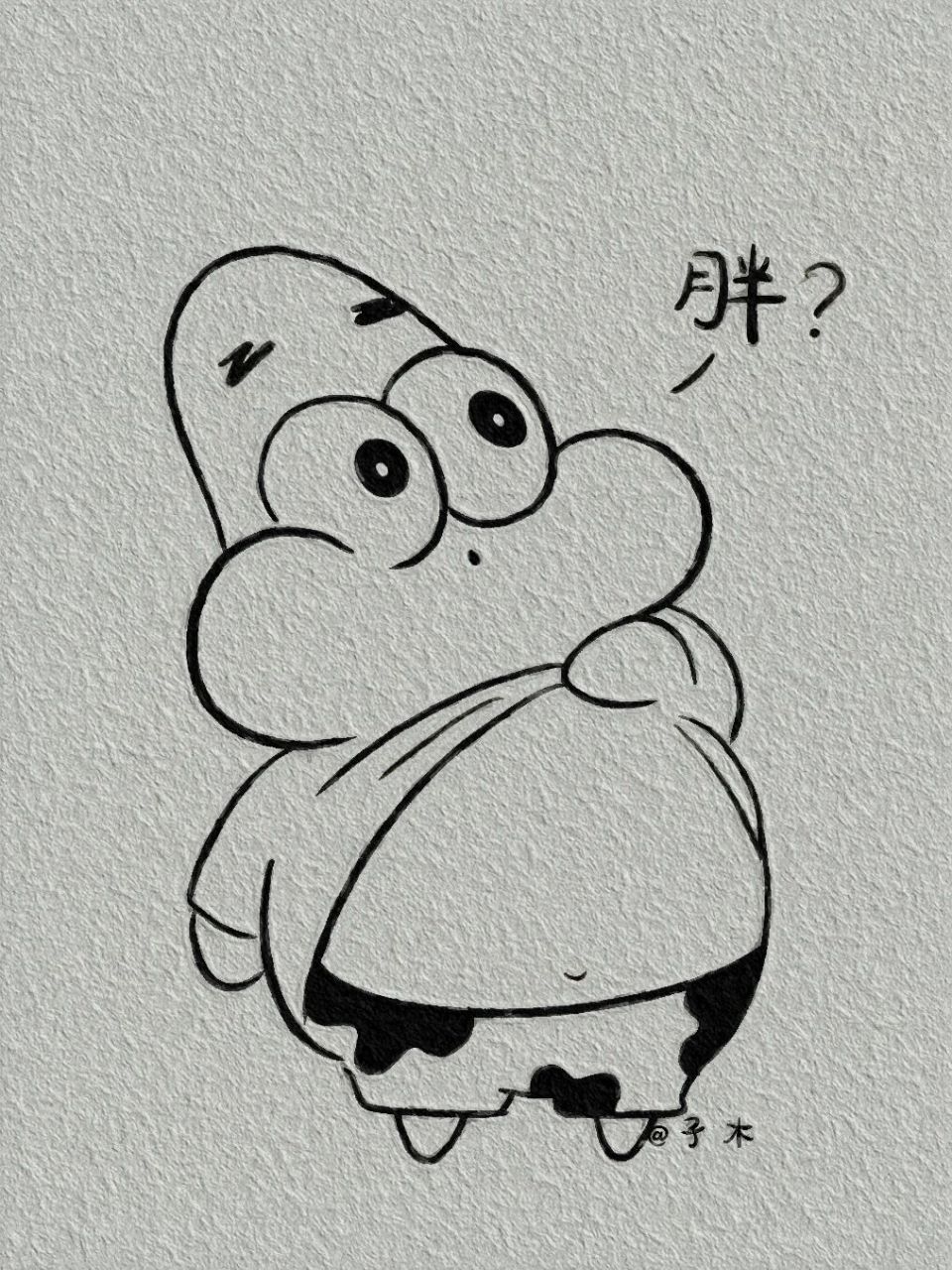 派大星简笔画附教程 派大星简笔画附教程