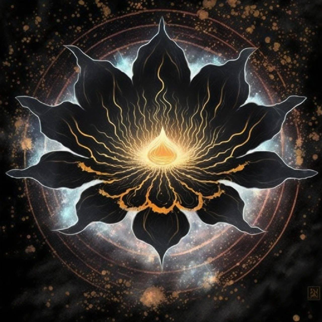 上古神莲·黑莲|神话主题插画