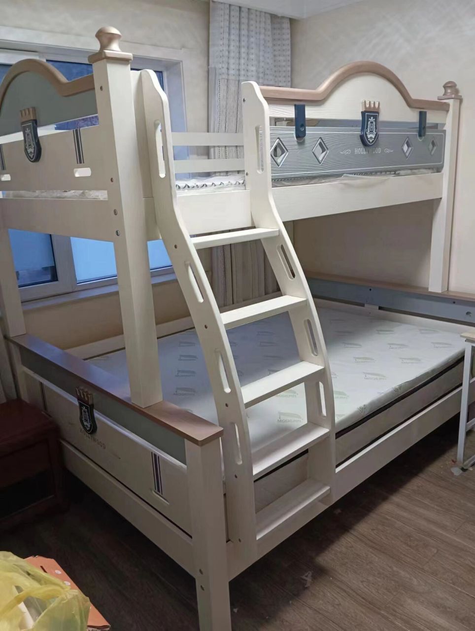 上下床 儿童床实木上下铺高低床 下铺尺寸为1.5米宽1.
