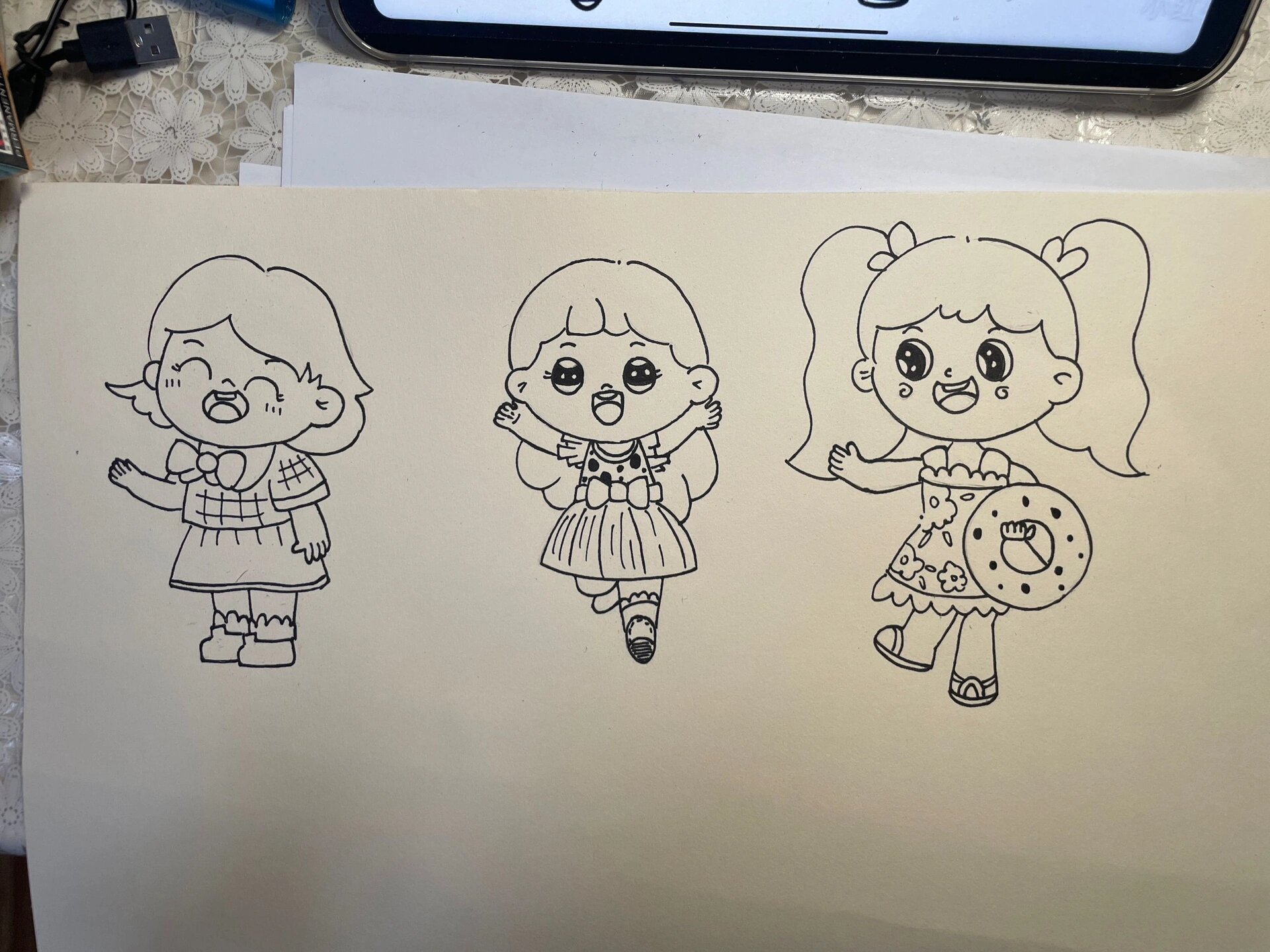 学前教育单个人物简笔画练习