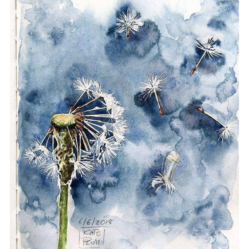 最近特别想画些蒲公英书签,在ins上找了些参考,分享给大家🎁 #ins风