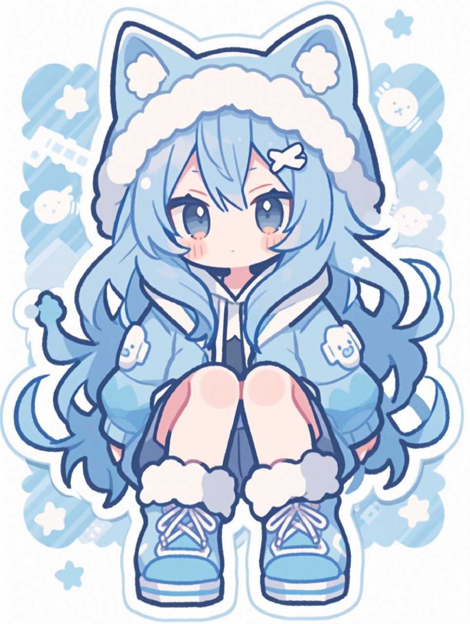 q版可爱贴纸之人物形象之125 #浪漫生活的记录者##夏日滤镜# #壁紙