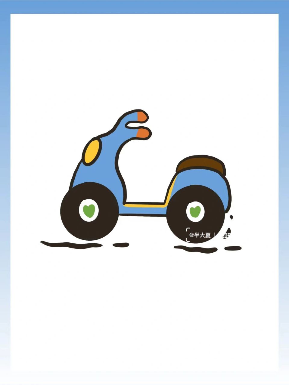 简笔画🎨电动车🛵