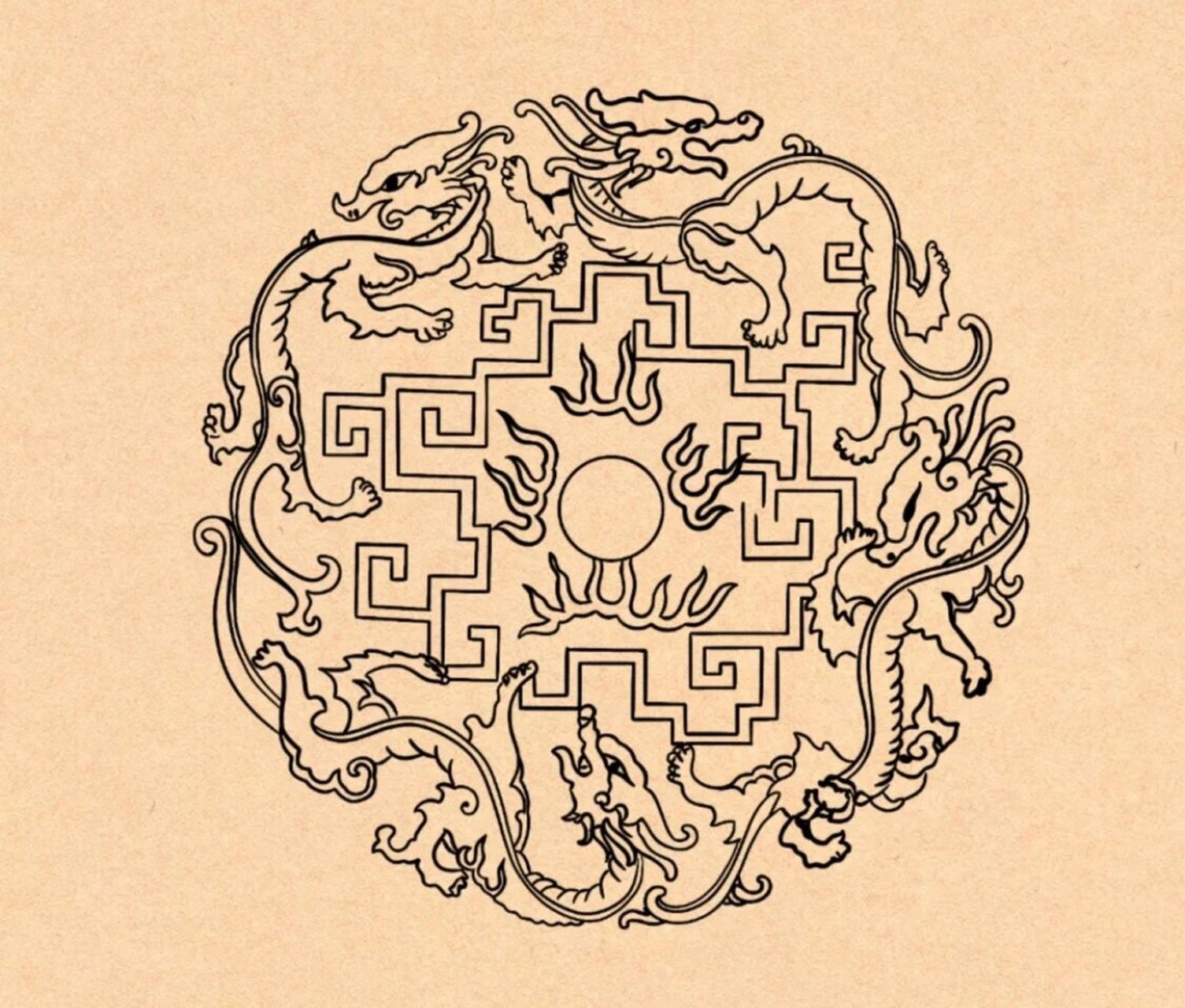 夔龙纹中国传统纹样图案临摹 《中国纹样全集-宋元明清卷》 仅限大家