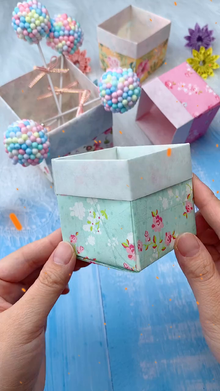 手工折纸～收纳盒 折一款超级简单的收纳盒,快把你的小东西收纳起来吧