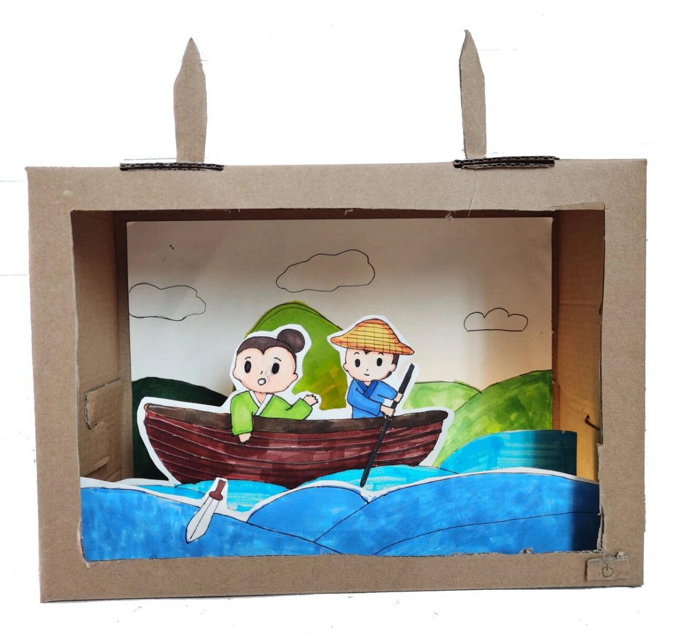 废物利用|纸盒再造|立体纸 学生作品  小盒子大舞台