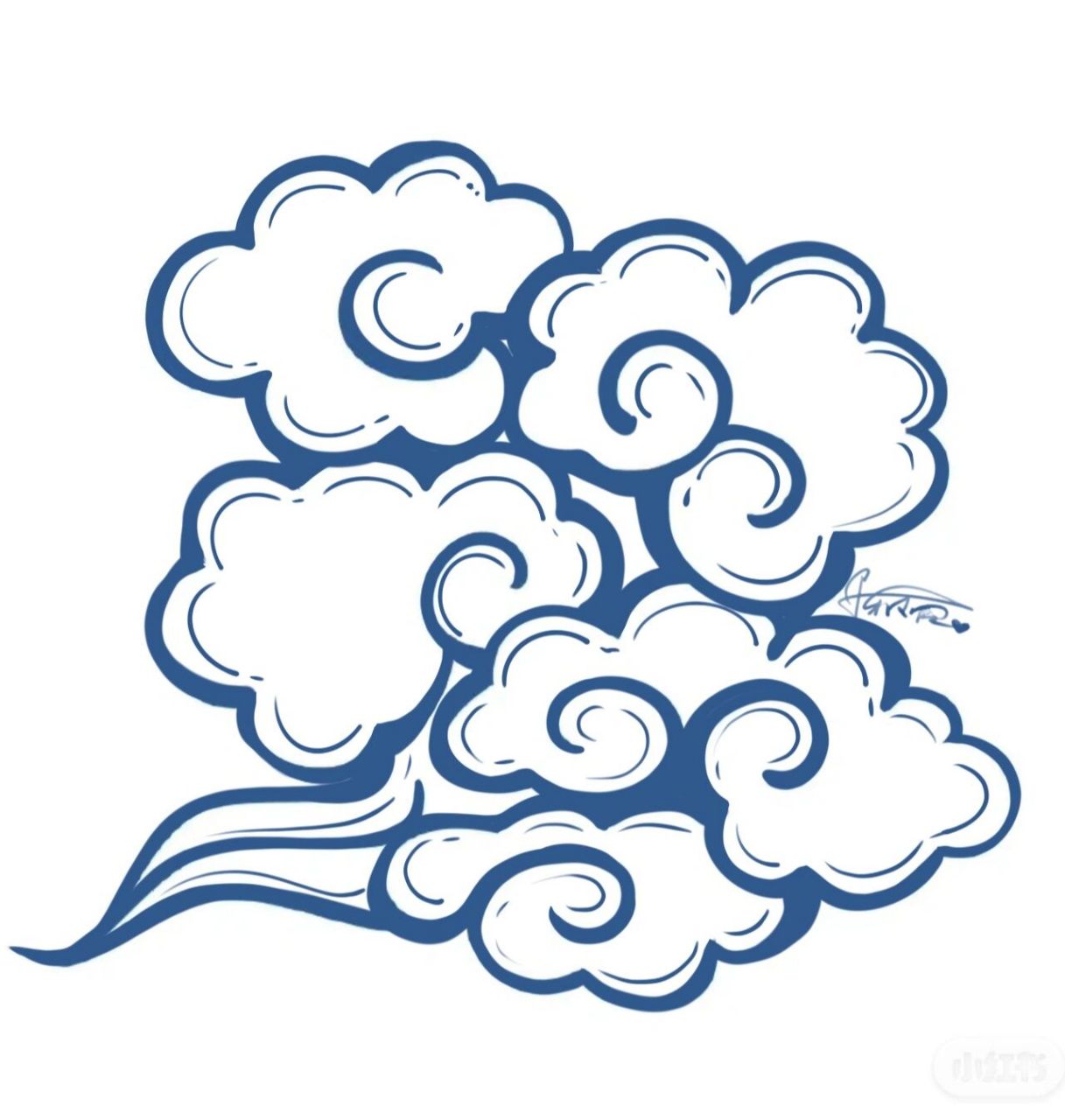 素材云彩祥云图案,寓意吉祥如意,收藏 祥云纹,寓意祥瑞之云气,表达了