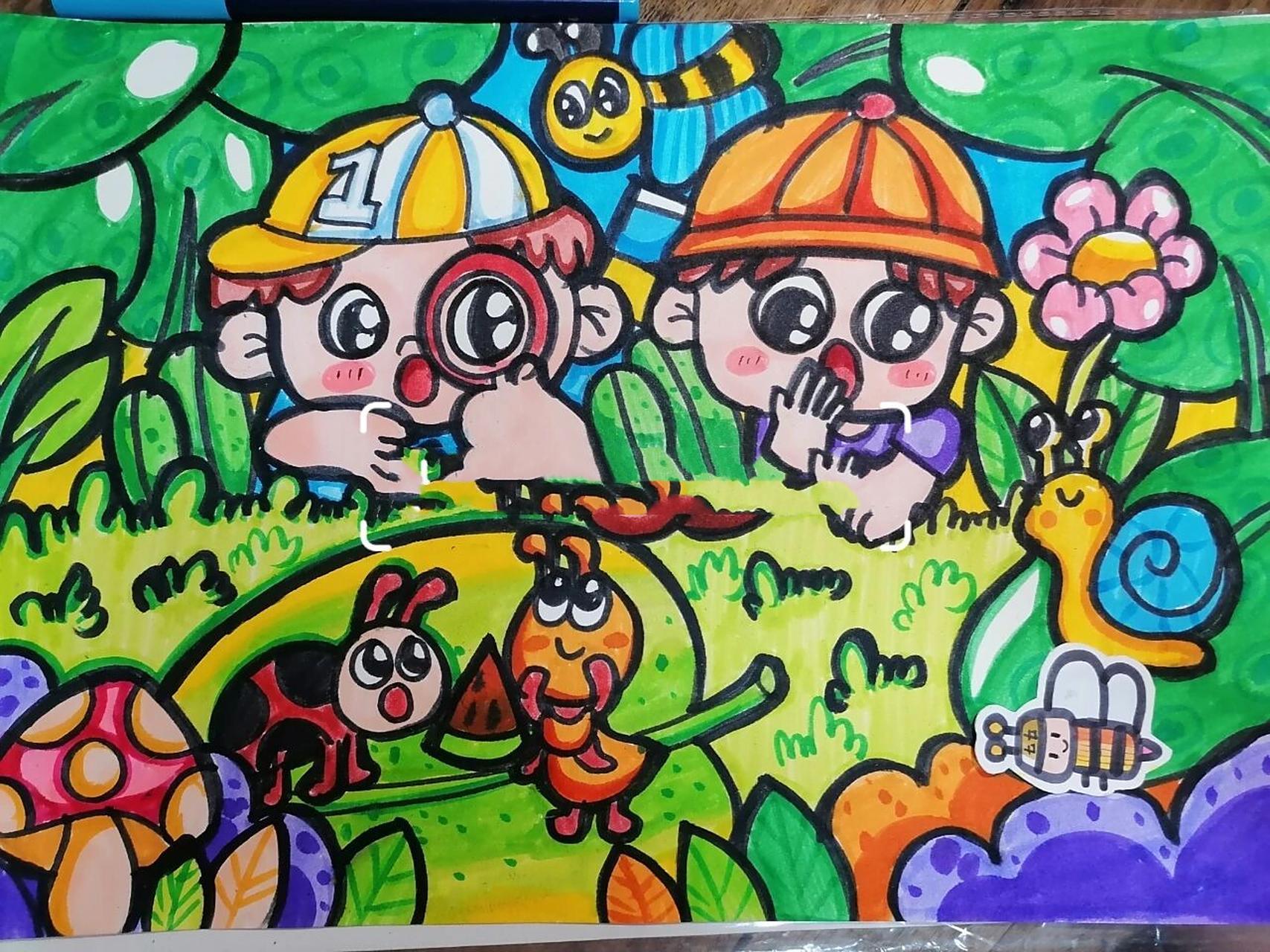 大自然主题儿童画 适用于野外,大自然,游玩主题的儿童画