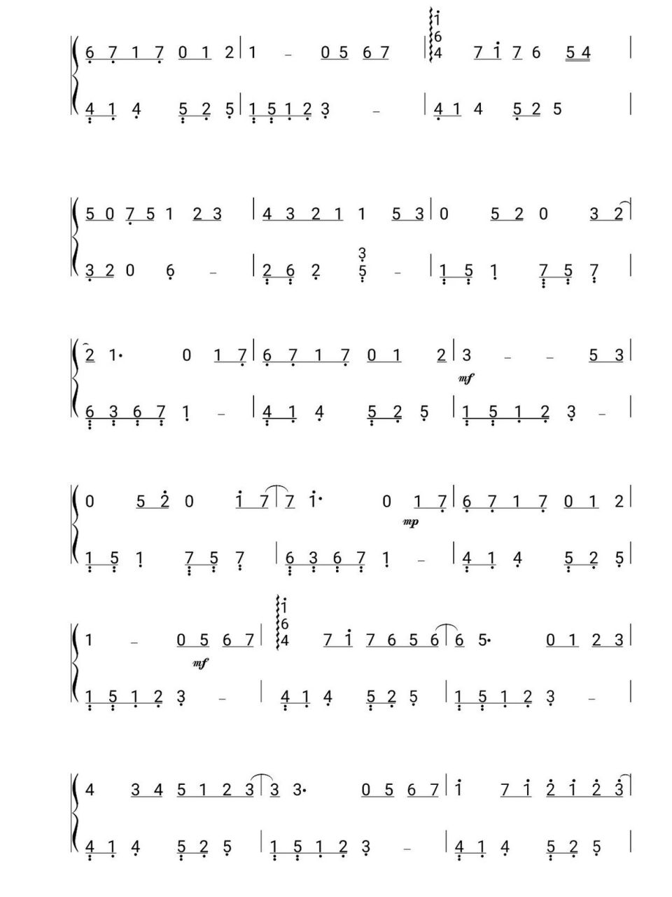 这钢琴流行歌曲简谱分享9之 遇见 #钢琴简谱# #钢琴弹奏# #钢琴