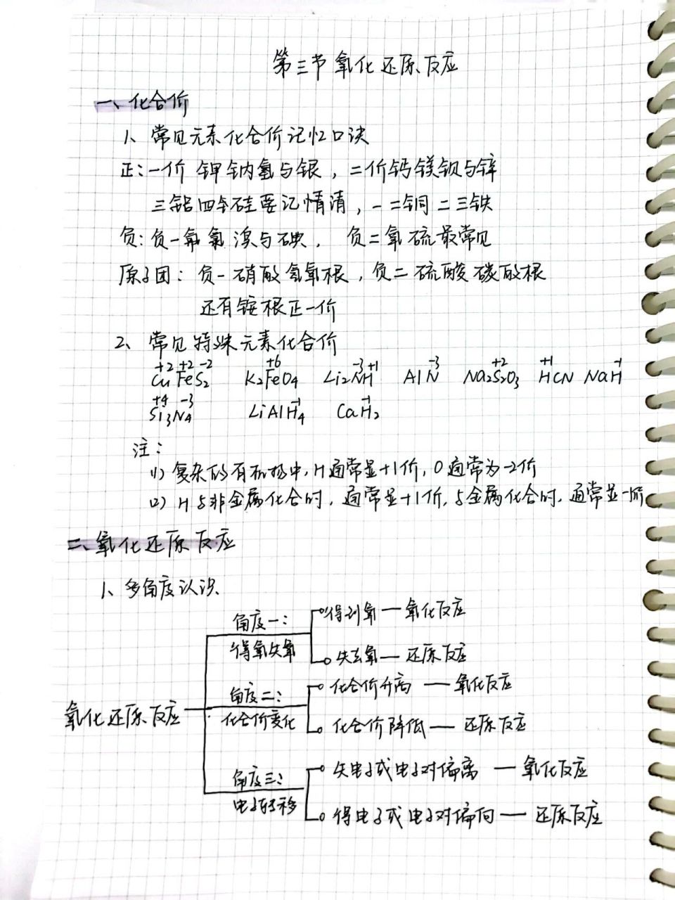 必修一第一章第三节氧化还原反应笔记