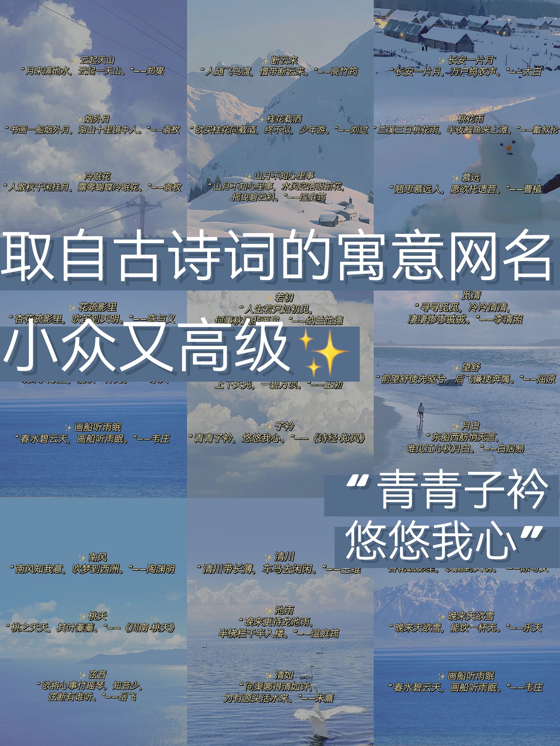 取自诗经的绝美网名